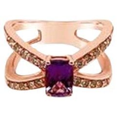 Le Vian Ring Featuring Grape Amethyst Nude Diamonds Set in 14K Strawberry