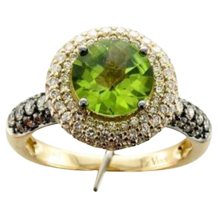 Le Vian Ring Featuring Green Apple Peridot Chocolate Diamonds