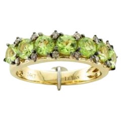 Anello Le Vian con diamanti al cioccolato Greene & Greene Peridot incastonati in 14 carati