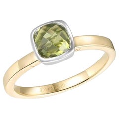 Le Vian Ring Featuring Green Apple Peridot Set in 14K Two Tone Gold