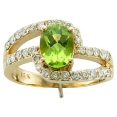 Le Vian Ring Featuring Green Apple Peridot Vanilla Diamonds Set in 14k Honey