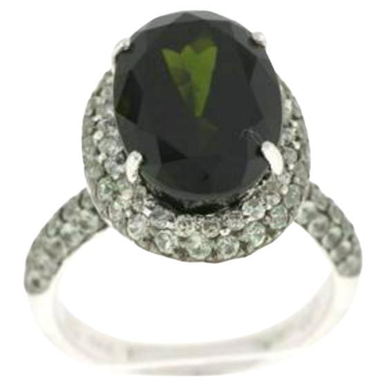 Le Vian Ring Featuring Hunters Green Tourmaline, Green Sapphire For Sale
