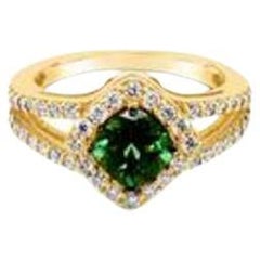 Le Vian Ring Featuring Hunters Green Tourmaline Vanilla Diamonds Set in 14K