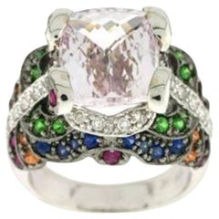Le Vian Ring mit Kunzit, mehrfarbigem Saphir und Vanilla-Diamantenbesatz