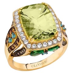 Anello Le Vian con quarzo limone e tsavorite verde bosco