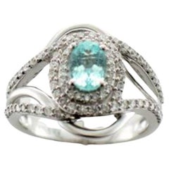Le Vian Ring mit neonblauem Paraiba-Turmalin und Vanilla-Diamanten besetzt