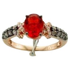 Le Vian Ring mit neonfarbenem Tangerine-Feuer-Opal und schokoladenbraunen Diamanten