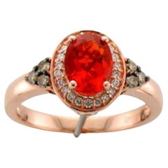 Le Vian Ring Featuring Neon Tangerine Fire Opal Chocolate Diamonds