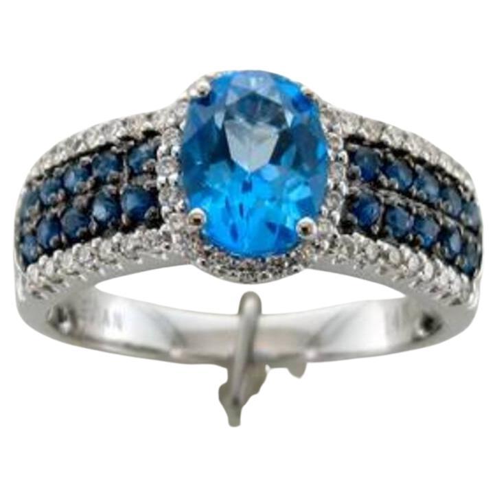 Le Vian Ring featuring Ocean Blue Topaz, Blueberry Sapphire Vanilla Diamonds For Sale