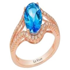 Le Vian Ring Featuring Ocean Blue Topaz Vanilla Diamonds Set in 14K
