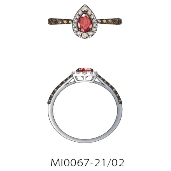 Le Vian Ring Featuring Passion Ruby Chocolate Diamonds, Nude Diamonds Set For Sale