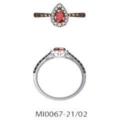 Le Vian Ring Featuring Passion Ruby Chocolate Diamonds, Nude Diamonds Set