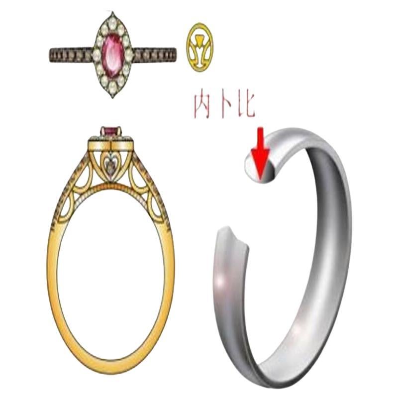 Le Vian Ring Featuring Passion Ruby Nude Diamonds, Chocolate Diamonds Set  For Sale