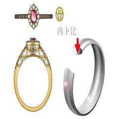 Le Vian Ring mit Passion Rubin, nudefarbenen Diamanten und schokoladenbraunen Diamanten 