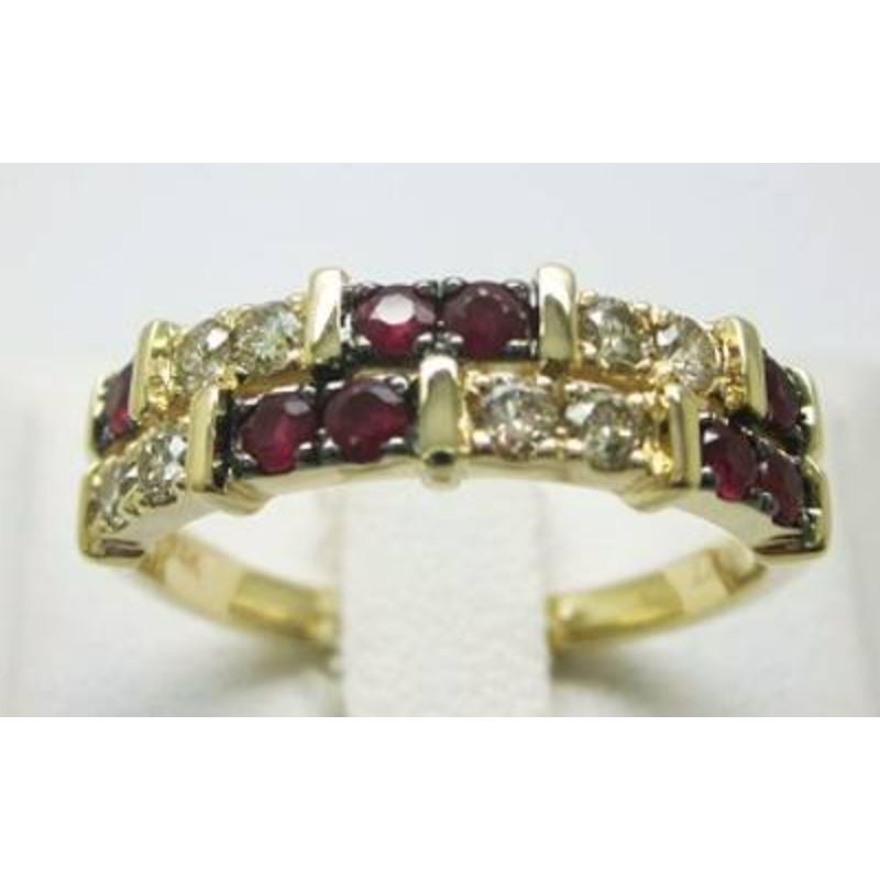 Le Vian Ring featuring Passion Ruby Nude Diamonds set in 14K Strawberry Gold For Sale