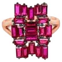 Le Vian Ring Featuring Passion Ruby Set in 14K Strawberry Gold For Sale