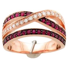 Le Vian Ring Featuring Passion Ruby Vanilla Diamonds Set in 14K Strawberry
