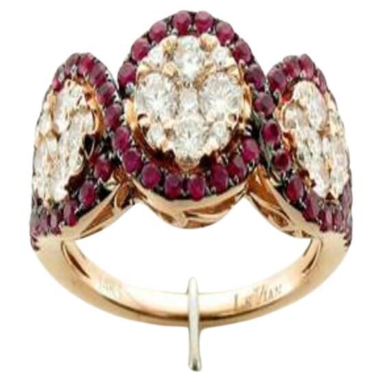 Le Vian Ring Featuring Passion Ruby Vanilla Diamonds Set in 14K Strawberry For Sale