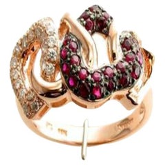 Le Vian Ring Featuring Passion Ruby Vanilla Diamonds Set in 14K Strawberry