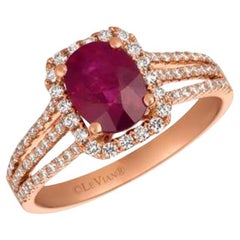 Le Vian Ring Featuring Passion Ruby Vanilla Diamonds Set in 14k Strawberry