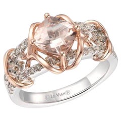 Le Vian Ring Featuring Peach Morganite Chocolate Diamonds, Nude Diamonds