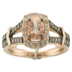 Le Vian Ring Featuring Peach Morganite Nude Diamonds, Chocolate Diamonds