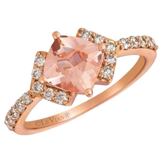 Le Vian Ring featuring Peach Morganite Nude Diamonds set  For Sale