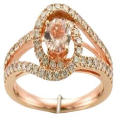 Le Vian Ring Featuring Peach Morganite Nude Diamonds Set in 14K Strawberry