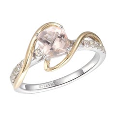 Le Vian Ring Featuring Peach Morganite Nude Diamonds Set in 14k Two Tone Gold