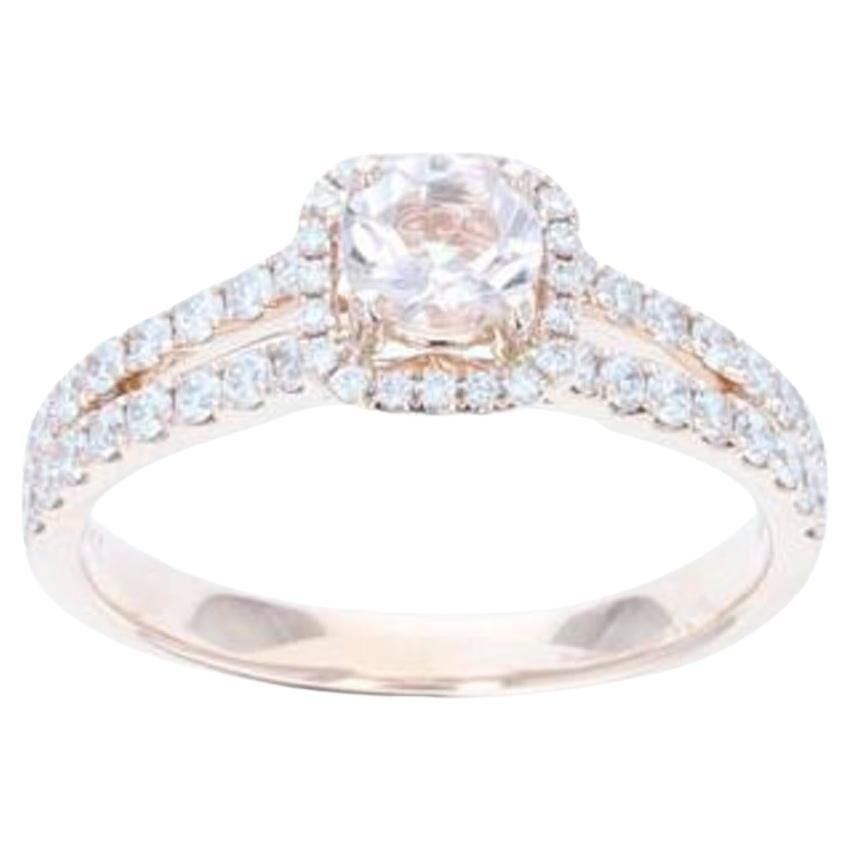 Le Vian Ring Featuring Peach Morganite Vanilla Diamonds Set in 14K Strawberry For Sale
