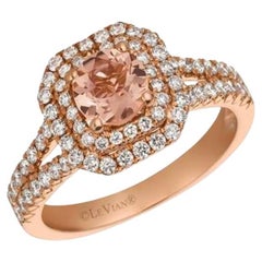 Le Vian Ring Featuring Peach Morganite Vanilla Diamonds Set in 14K Strawberry