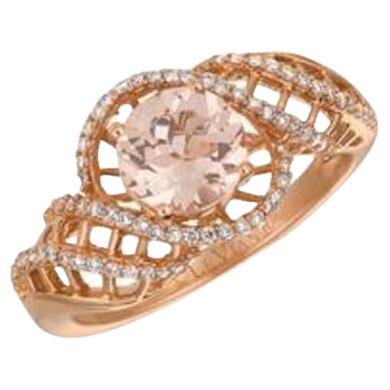Le Vian Ring featuring Peach Morganite Vanilla Diamonds set in 14K Strawberry For Sale