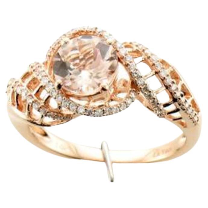 Le Vian Ring Featuring Peach Morganite Vanilla Diamonds Set in 14k Strawberry For Sale