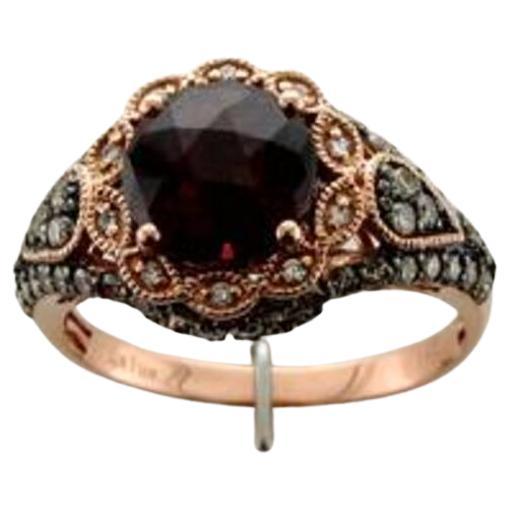 Le Vian Ring featuring Raspberry Rhodolite Chocolate Diamonds For Sale