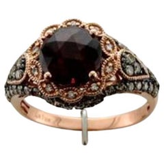 Bague Le Vian en rhodolite framboise et diamants chocolat