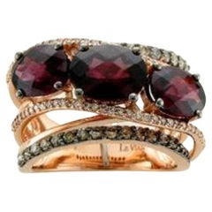 Le Vian Ring featuring Raspberry Rhodolite Chocolate Diamonds , Vanilla 