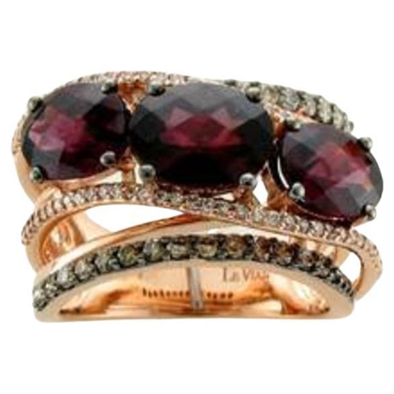 Le Vian Ring featuring Raspberry Rhodolite Chocolate Diamonds , Vanilla ...