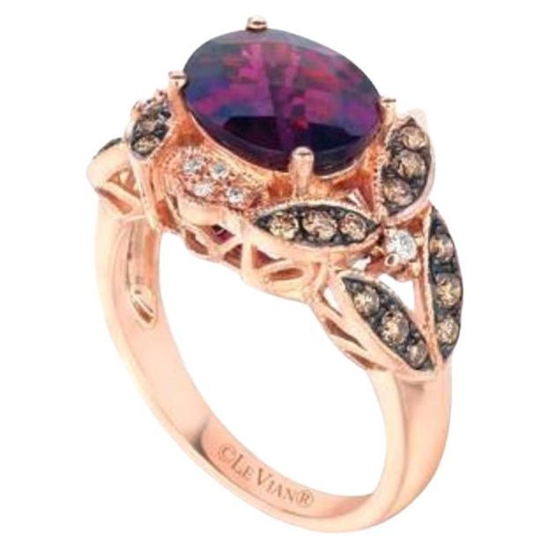 Le Vian Ring Featuring Raspberry Rhodolite Chocolate Diamonds, Vanilla ...
