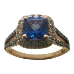 Anello Le Vian con diamanti nudi rodolite lampone e diamanti cioccolato