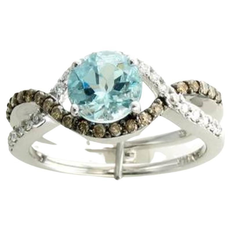 Le Vian Ring Featuring Sea Blue Aquamarine Vanilla Diamonds For Sale