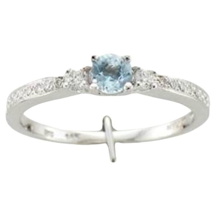 Le Vian Ring featuring Sea Blue Aquamarine Vanilla Diamonds set in 14K Vanill For Sale