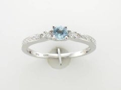 Le Vian Ring featuring Sea Blue Aquamarine Vanilla Diamonds set in 14K Vanill