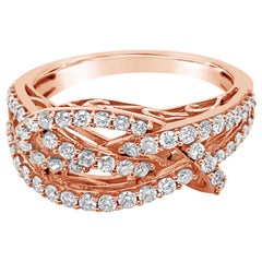 Le Vian Ring Featuring Vanilla Diamonds, 14 Karat Strawberry Gold