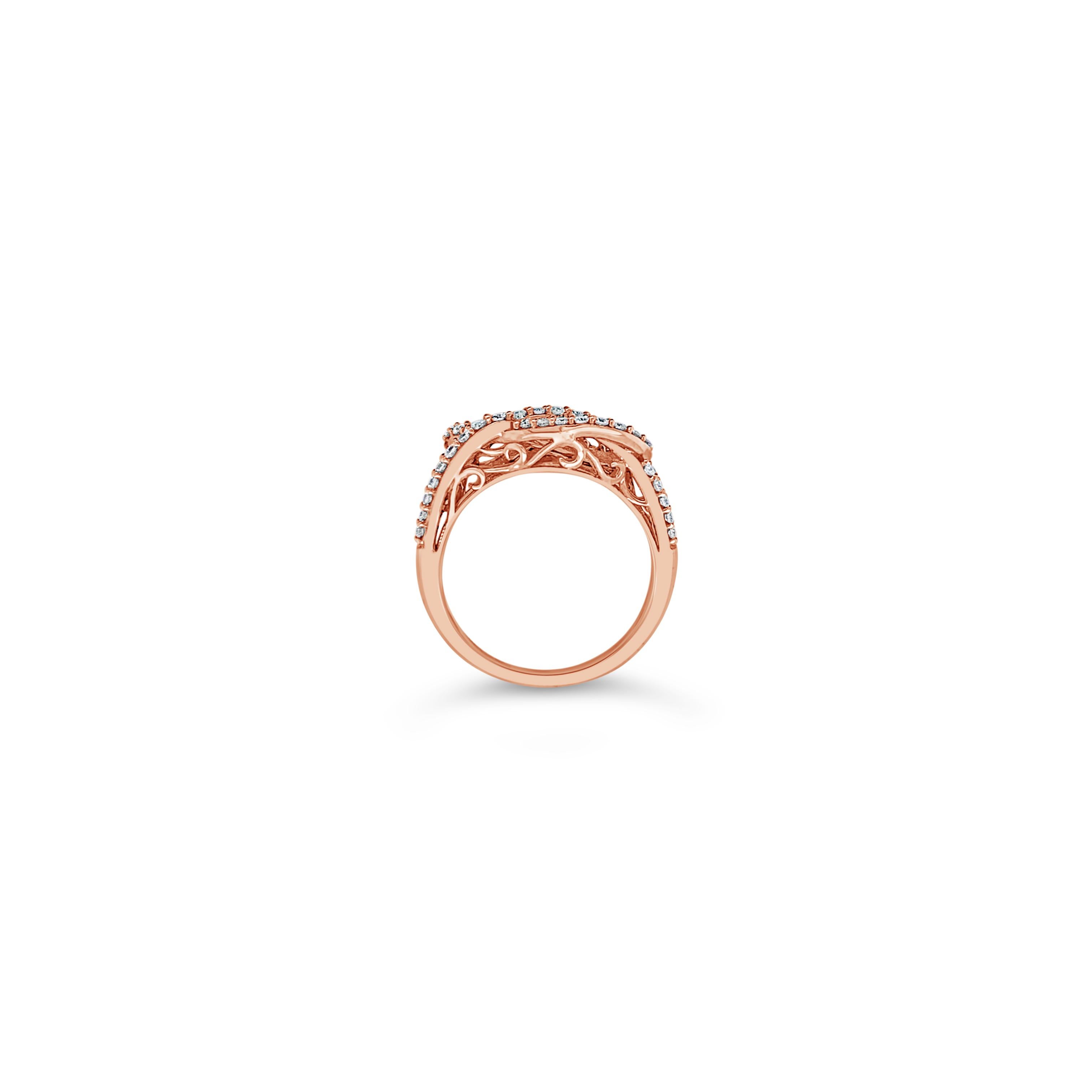 Le Vian® Ring featuring .68 cts. Vanilla Diamonds® set in 14K Strawberry Gold®

Diamonds Breakdown:
.68 cts White Diamonds

Gems Breakdown:
None

Ring may or may not be sizable, please feel free to reach out with any questions!

Item comes with a Le