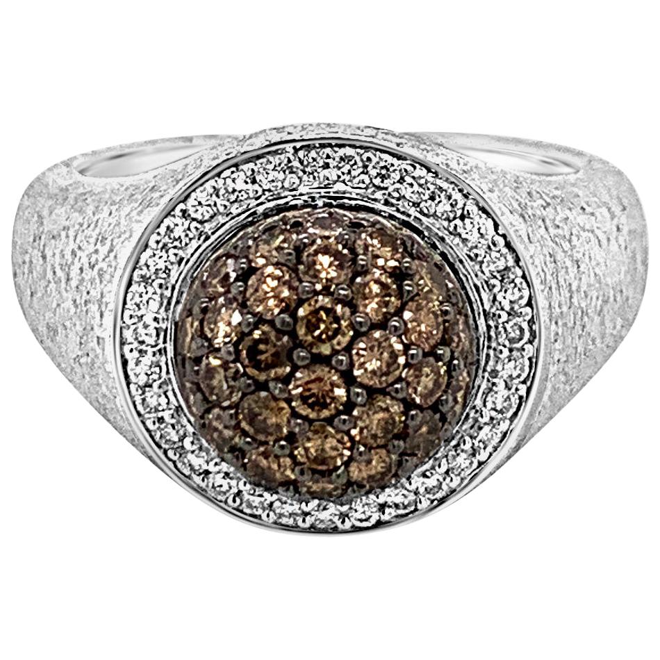 Le Vian Ring Featuring Vanilla Diamonds Chocolate Diamonds, 14K Vanilla Gold
