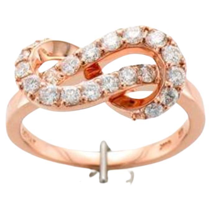 Le Vian Ring Featuring Vanilla Diamonds Set in 14K Strawberry Gold For Sale