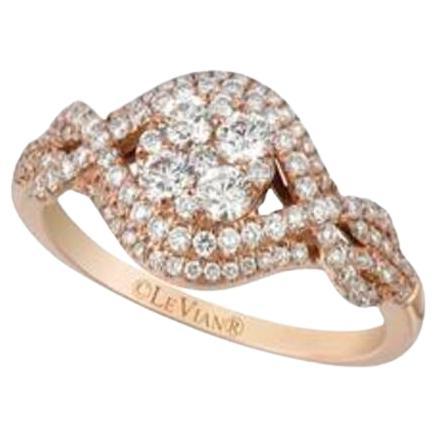 Le Vian Ring Featuring Vanilla Diamonds Set in 14K Strawberry Gold For Sale