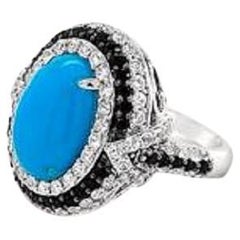 Le Vian Ring featuring White Sapphire, Blueberry Sapphire, Robins Egg Blue