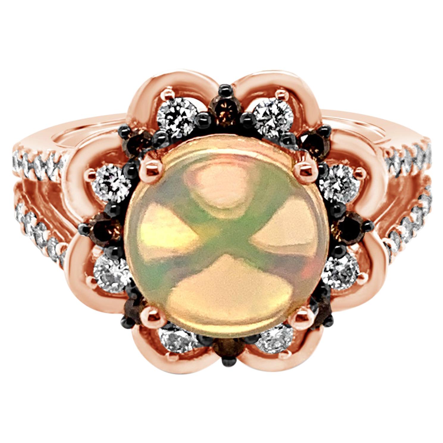 Le Vian Ring Opal Nude Diamonds Chocolate Diamonds 14 Karat Strawberry Gold