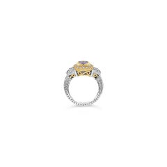 Anello Le Vian, tanzanite, zaffiro bianco, diamanti vaniglia, oro 14 carati bicolore